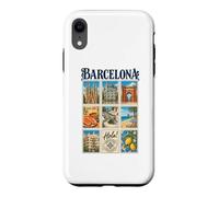 Barcelone Espagne Vintage Voyage Collage Catalogne Monuments Coque pour iPhone XR