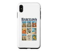 Barcelone Espagne Vintage Voyage Collage Catalogne Monuments Coque pour iPhone XS Max