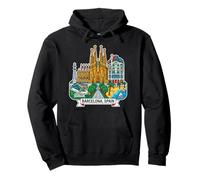 Barcelone Espagne Voyage Souvenir Ville Cadeau Sweat à Capuche