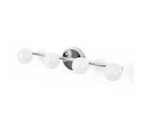 BARCELONE LED Applique LED pour salle de bain 12W IP44. Lampe murale au-dessus du miroir Chrome de 49 cm avec 4 sphères. Lumière blanche neutre 4000K. Éclairage moderne et résistant à l'humidité.