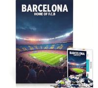 Barcelone Puzzles 1000 pièces | Jeu éducatif de course de vitesse manuelle avec affiche et fiche de questions-réponses. 52x38cm
