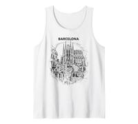 Barcelone Sagrada Familia Croquis de Voyage Débardeur