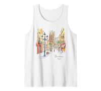 Barcelone Sagrada Familia Street Scene Art Souvenir Débardeur