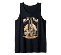 Barcelone Sagrada Familia Vintage Architecture Débardeur