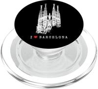 Barcelone Sagrada Familia Vintage Espagne I Love Barcelona PopSockets PopGrip pour MagSafe