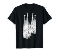Barcelone Sagrada Familia Vintage Espagne I Love Barcelona T-Shirt