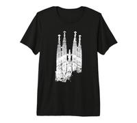 Barcelone Sagrada Familia Vintage Espagne I Love Barcelona T-Shirt Haut de Gamme