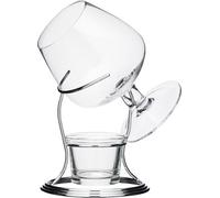 BarCraft Brandy Warmer Gift Set with Glass and Stand, Glass / Metal, 3 Pieces