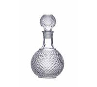 BarCraft Carafe À Whisky Et Marque, Verre Taillé, Bouchon Avec Joint Silicone, 1L