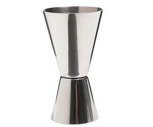 BarCraft Cocktail Jigger Dual Spirit Measure Cup, Acier inoxydable, 25ml / 50ml (1 2 FL oz) - Effet poli, Argent