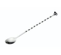 BarCraft Cuillère à cocktail avec mélangeur intégré, acier inoxydable, 28 cm
