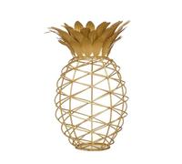 BarCraft Panier Ananas en Métal pour Bouchons de Bouteilles de Vins en Liège, 20 x 28 cm - Couleur Or