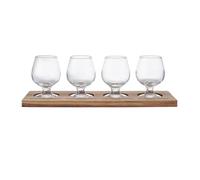 BarCraft Réglette de dégustation en verre, 34 x 11,5 cm, coffret cadeau