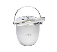 Barcraft Seau à Glace en Acier Inoxydable avec Couvercle et Pince - Emballage Cadeau Argent 1.85 Litres