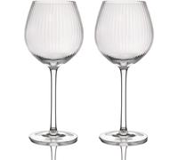 BarCraft Set de 2 verres à gin cannelés faits main dans une boîte cadeau fr, 550 ml