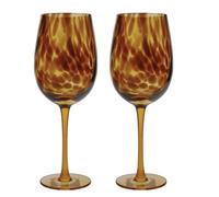 BarCraft Set de 2 Verres à Vin dans Un Coffret Cadeau, Motif Écailles de Tortue, Fabrication Artisanale à la Main, 450 ML