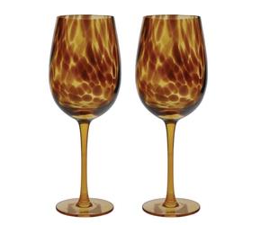 BarCraft Set de 2 Verres à Vin dans Un Coffret Cadeau, Motif Écailles de Tortue, Fabrication Artisanale à la Main, 450 ML