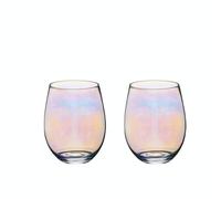 BarCraft Verres À Boire Irisés Arc-En-Ciel Perle, Lot De 2, 600 ml, Boîte Cadeau