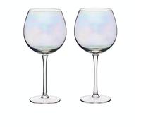 BarCraft Verres À Gin Iridescent Perle Arc-En-Ciel, Lot De 2 Verres Ballon, 500 ml, Emballage Cadeau