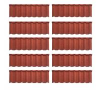 Bardeaux de toiture métalliques - Panneaux de toiture ondulés en acier galvanisé, 133 x 41,9 cm, pour plafond, pour poulaillers, tonnelles, mobil-homes, pergolas, garages, abris de jardin(Red,20pcs)