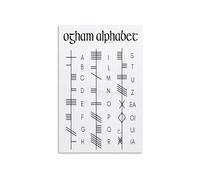 Bardic Traditions Poster Ogham Alphabet Reference for Storytellers, Writers and World Builders(Unframed,08x12inch(20x30cm))