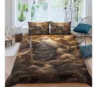 BARDYS Zeus Housse De Couette 3D Imprimé Mythologie Grecque pour Adultes Et Enfants Housses De Couettes Microfibr avec Taies E avec Fermeture À Glissière Parure De Lit 3 Pièces Double（200x200cm）