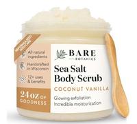 BARE BOTANICS Gommage Corporel (Coco Vanille) - Exfoliant Doux & Super Hydratant | Tout naturel, non gras, sans parfums synthétiques, sans huiles de noix | Gommage au sel