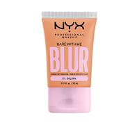 NYX Professional Makeup Fond de Teint Effet Flouté Bare With Me Blur, Couvrance Moyenne, Fini Mat Naturel, Niacinamide, Matcha & Glycérine, Hydratation Jusqu'A 12H, Teinte : Golden (07)