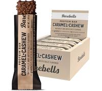 Barebells Barres protéinées au caramel et noix de cajou - 12 barres de 53,9 g avec 20 g de protéines riches en protéines - Barre protéinée au chocolat avec 1 g de sucres totaux - Barre protéinée