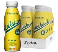 BAREBELLS Shake crémeux de protéines - Faible en sucre, 24 g de protéines par bouteille, sans lactose - Milkshake Banana 8 x 330 ml