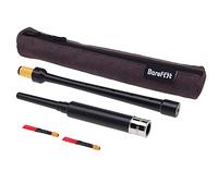 Barefoot Bagpiper Cornemuse d'entraînement 45,7 cm de long, espacement des trous pleine grandeur, virole gravée nickelée. Étui noir respirant. Cornemuse pour adultes débutants