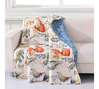 Barefoot Bungalow GL-1806BTHR Willow Lap, Comfort, décoration Murale, Couvre-lit, Couverture, 127 x 152,4 cm, Blanc cassé/Blanc