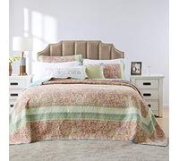 Barefoot Bungalow Greenland Home Fashions Palisades Couvre-lit Set, 3 pièces, Pastel, King