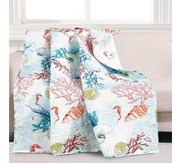 Barefoot Bungalow Greenland Home Fashions Sarasota Couvre-lit, Multicolore, 50" x 60"