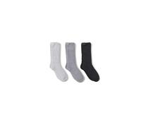 Barefoot Dreams CozyChic Ensemble de 3 paires de chaussettes pour femme, Multicolore carbone, taille unique