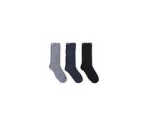 Barefoot Dreams CozyChic Ensemble de 3 paires de chaussettes pour femme, Noir multicolore., taille unique