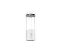 Klarstein Hotte aspirante îlot 35 cm – évacuation extérieure, 558 m³/h, 3 vitesses – Blanc