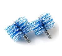 BARETTO | 2 brosses de ramonage pour poêles à granulés | Conduit de fumée Ø 80 + 100 mm | Raccord M12 | 2 pièces