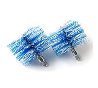 BARETTO Brosse de Rechange pour kit de Nettoyage de Votre poêle à granulés, 2 brosses Standard en Nylon, Convient au Nettoyage de la cheminée avec Courbes (80 mm)