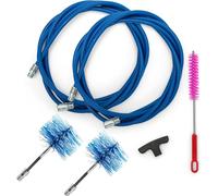BARETTO Flex | Kit de ramonage poêle à granulés | Conduit de fumée Ø 80 + 100 mm | Longueur 6 m | 2 hérissons articulés | Raccord M12