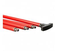 BARETTO Lot de 10 tiges de 1 mètre pour kit de Nettoyage de cheminée - pour cheminées avec Traits linéaires ou Courbes maximales de 45° + poignée