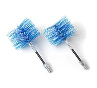 BARETTO Lot de 2 brosses Flex de rechange pour kit de nettoyage de votre poêle à granulés, lot de 2 brosses Flex en nylon, adaptées au nettoyage de la cheminée avec courbes (100 mm)