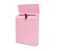 Barfeery Boîte aux lettres verrouillable - Boîte aux lettres murale avec clé - Convient pour et le bureau - Rose