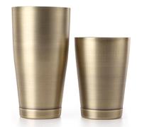 Barfly Ensemble shaker à cocktail en étain (532 ml et 800 ml), or antique