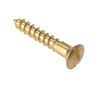 Bargainscrews Lot de 200 vis avec fente Laiton massif 1" x 8