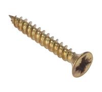 Bargainscrews Lot de 200 vis Pozi fraisées en laiton 1/2" x 4