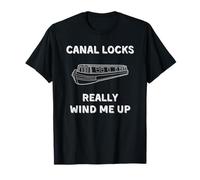 Barge de Canal Vintage à Barge, écluses de Canal Wind Me Up T-Shirt