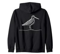 Barge Rousse Linéaire Ornithologue Sweat à Capuche