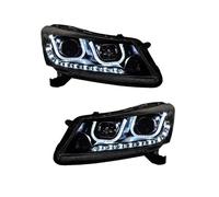 Barhbt Ensemble Phare Avant Phares Avant Pour Accord 8e Génération 2008-2012 Feux Jour Clignotants Feux Croisement Route Lentilles Projecteur (2 Pièces)