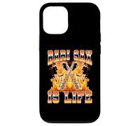 Bari Sax is Life Saxophone Player Instrument Saxophoniste Années 90 Coque pour iPhone 12/12 Pro